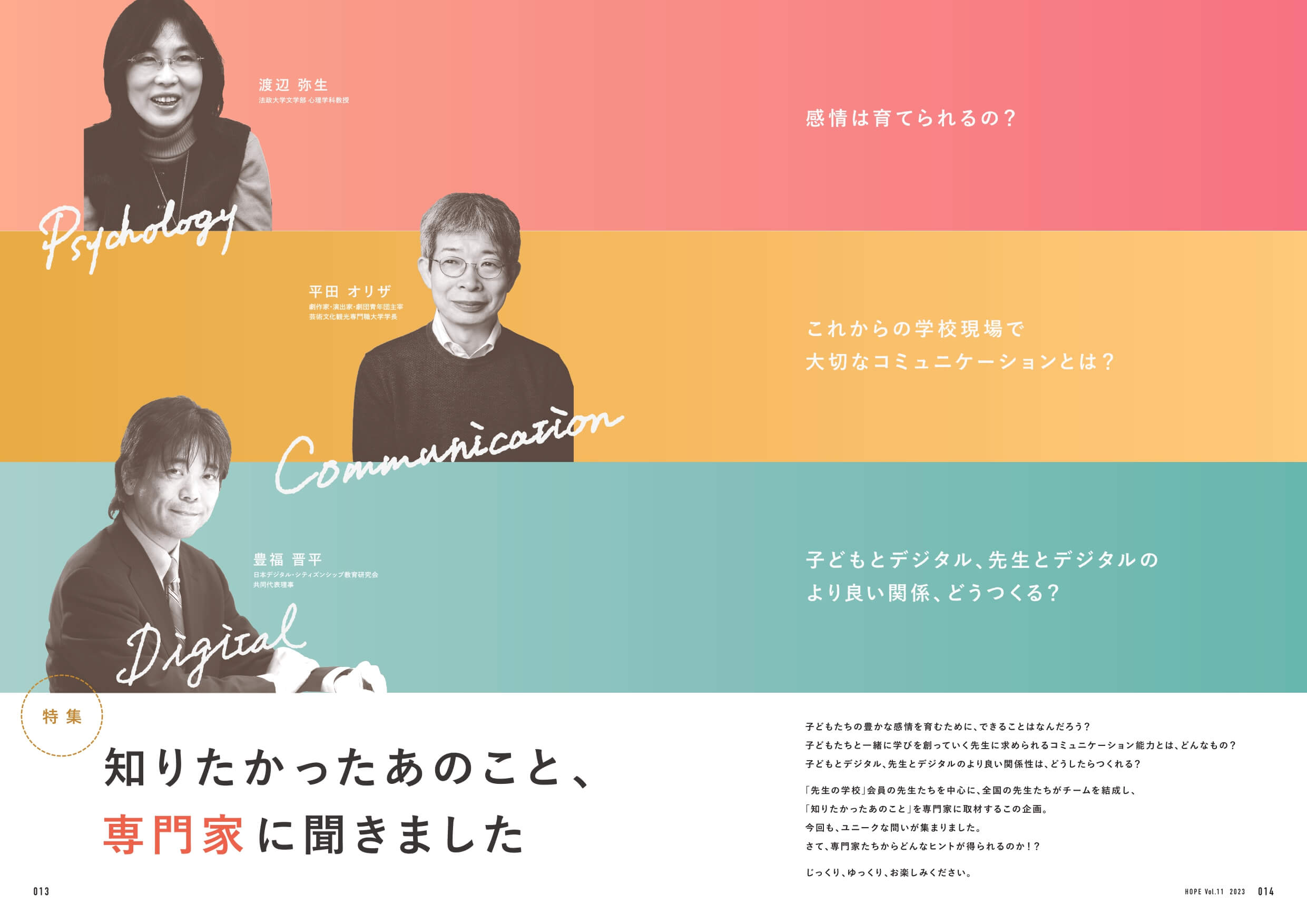 雑誌「HOPE」 見開きイメージ